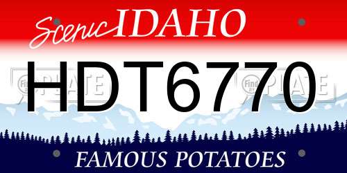 HDT6770 Idaho License Plate