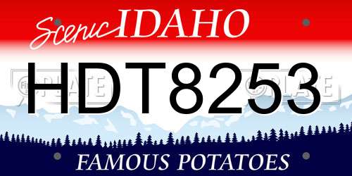 HDT8253 Idaho License Plate