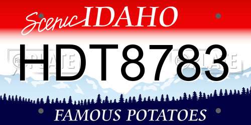 HDT8783 Idaho License Plate