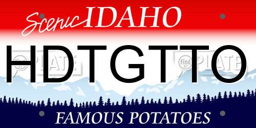 HDTGTTO Idaho License Plate