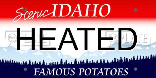 HEATED Idaho License Plate