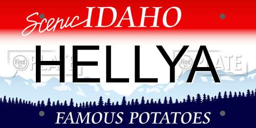 HELLYA Idaho License Plate