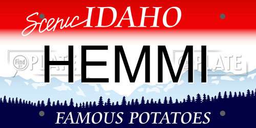 HEMMI Idaho License Plate