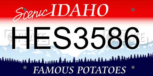 HES3586 Idaho License Plate
