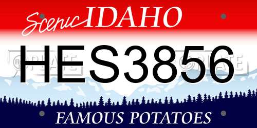 HES3856 Idaho License Plate