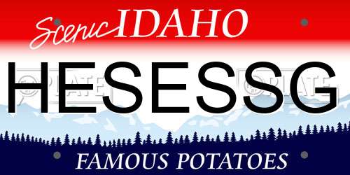 HESESSG Idaho License Plate