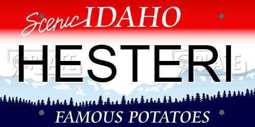 HESTERI Idaho License Plate