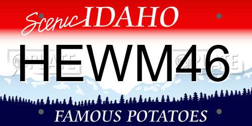 HEWM46 Idaho License Plate