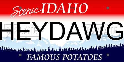 HEYDAWG Idaho License Plate