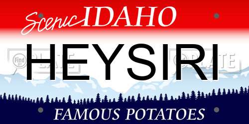 HEYSIRI Idaho License Plate