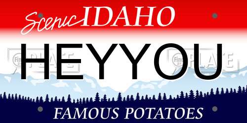 HEYYOU Idaho License Plate