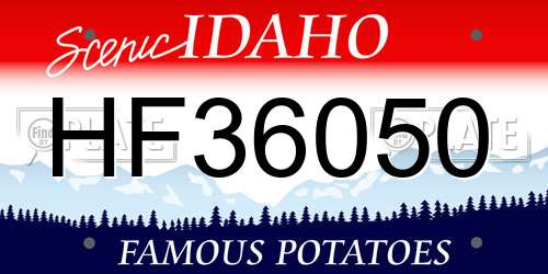 HF36050 Idaho License Plate