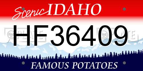 HF36409 Idaho License Plate