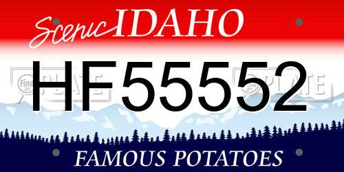 HF55552 Idaho License Plate