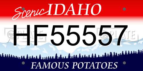 HF55557 Idaho License Plate