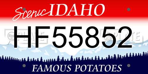 HF55852 Idaho License Plate