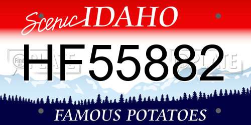 HF55882 Idaho License Plate