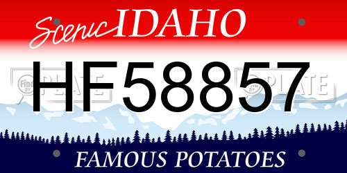 HF58857 Idaho License Plate