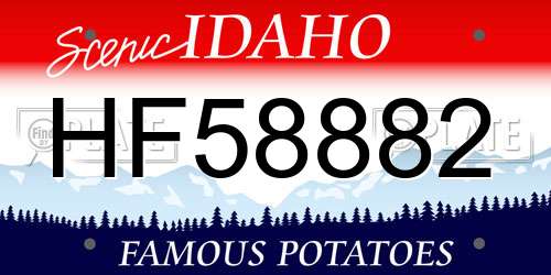 HF58882 Idaho License Plate