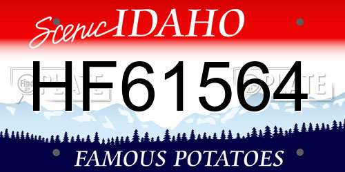 HF61564 Idaho License Plate