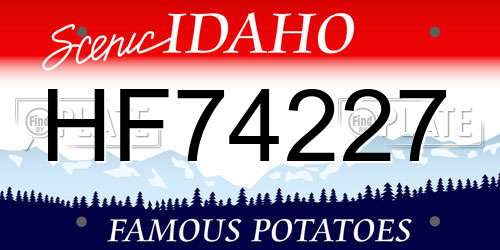HF74227 Idaho License Plate