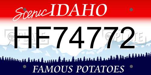 HF74772 Idaho License Plate