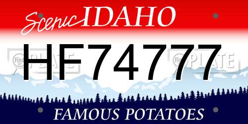 HF74777 Idaho License Plate
