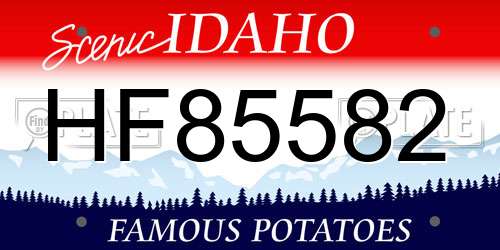 HF85582 Idaho License Plate