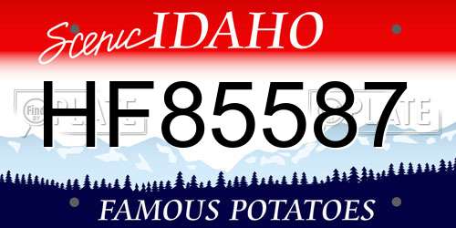 HF85587 Idaho License Plate