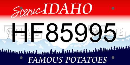 HF85995 Idaho License Plate