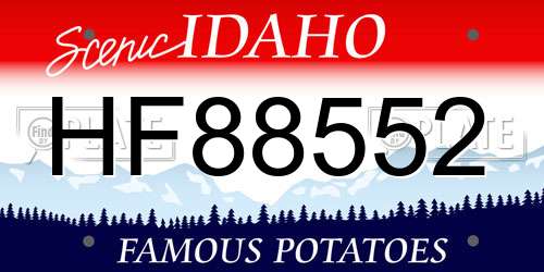 HF88552 Idaho License Plate