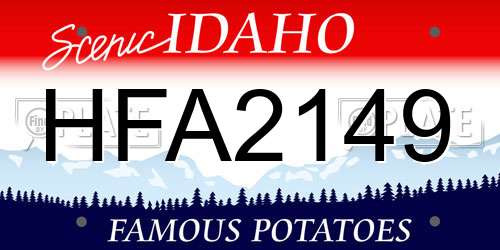HFA2149 Idaho License Plate