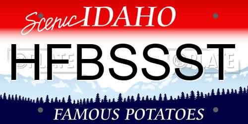 HFBSSST Idaho License Plate