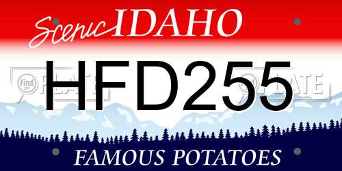 HFD255 Idaho License Plate