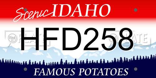 HFD258 Idaho License Plate