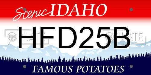 HFD25B Idaho License Plate