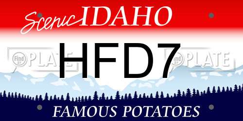 HFD7 Idaho License Plate