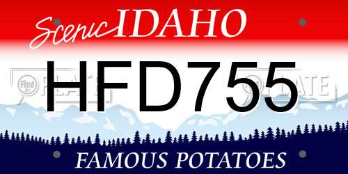 HFD755 Idaho License Plate
