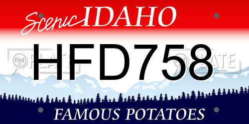 HFD758 Idaho License Plate