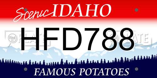 HFD788 Idaho License Plate