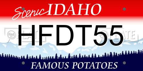 HFDT55 Idaho License Plate