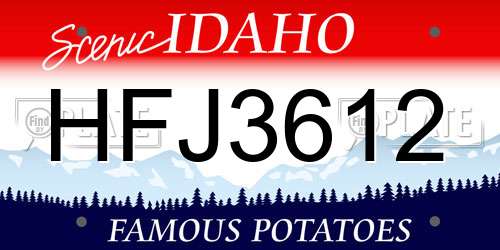 HFJ3612 Idaho License Plate