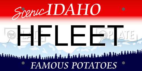 HFLEET Idaho License Plate