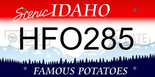 HFO285 Idaho License Plate