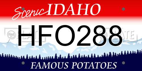 HFO288 Idaho License Plate
