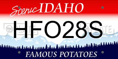 HFO28S Idaho License Plate