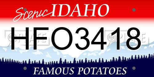 HFO3418 Idaho License Plate
