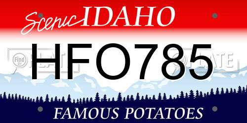 HFO785 Idaho License Plate