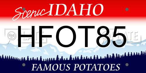 HFOT85 Idaho License Plate