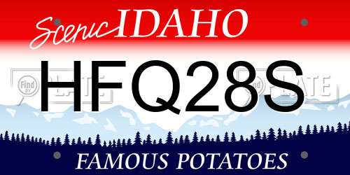 HFQ28S Idaho License Plate